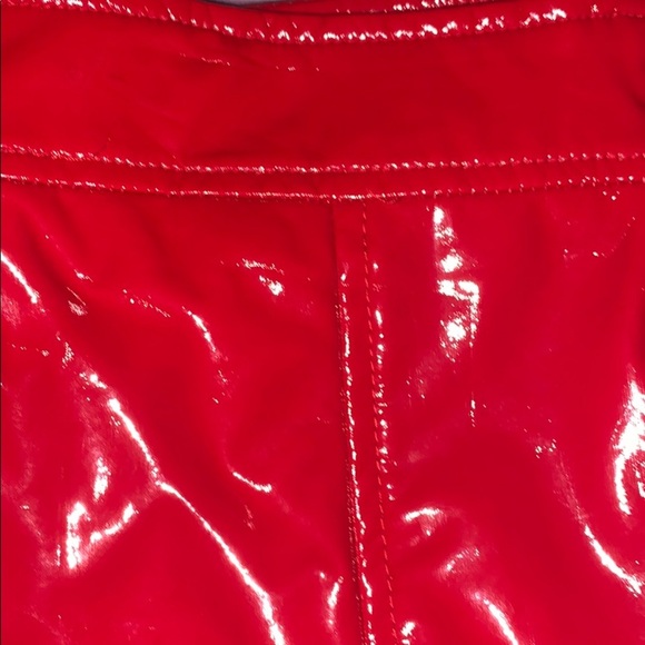 Forever 21 red faux leather skirt with sil… - Picture 12 of 16